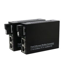100M 1 λιμένας Ethernet Fiber+2Rj45 στο μετατροπέα μέσων ινών με το συνδετήρα Sc