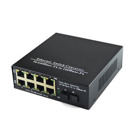 1 υψηλή επίδοση μετατροπέων μέσων Gigabit Ethernet ινών λιμένων Fiber+8 Rj45