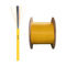 Κίτρινο σφιχτό αποθηκευμένο καλώδιο ινών, καλώδιο εσωτερικό SM ξεμπλοκαρίσματος ινών GJFJV ΚΚ 0.9mm